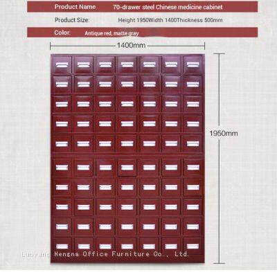 Estantería de cajones de hierbas de acero inoxidable para sala de tratamiento de medicina tradicional china | Armario de almacenamiento de hierbas anticorrosivo photo-4