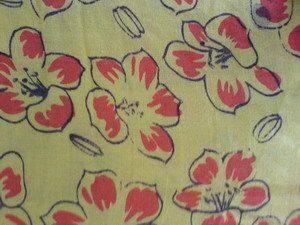 Печатная льняная ткань