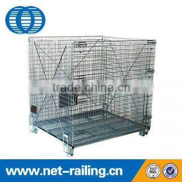 Industrial stackable lockable mobile equipment storage roll cage