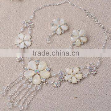 2016 China Wholesale Fashion Tassel Beads Flower Necklace Set photo-4