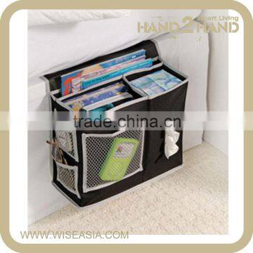Black Box Bedside Caddy Home Storage Bag for Magazines Sunglasses TV accessory
