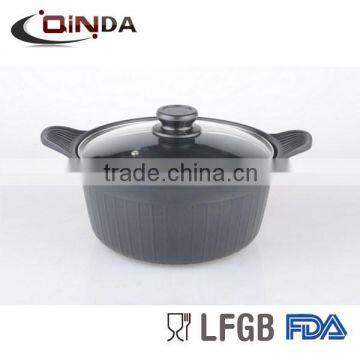 New arrival die-casting aluminum non-stick yellow stock pot