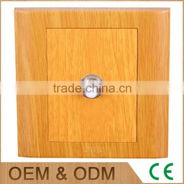 A series yellow wood series satellite socket, UK type satellite socket, American standard satellite socket