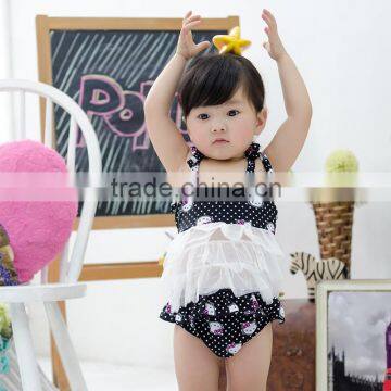 One Piece Hot Sale 2015 Bikini Polk Dot Kids Swimwear Baby Girl Sexy Beach Swimsuit