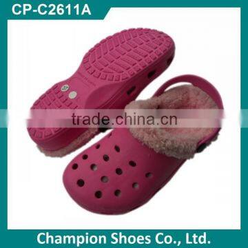 Anti-slip Eco-friendly Fur Lining Clogs