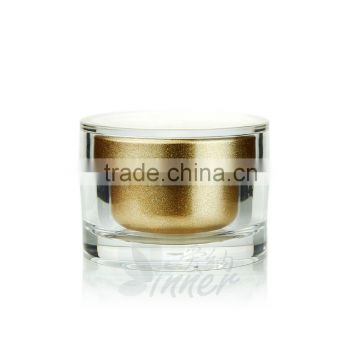 15ml black gold cosmetic packaging jar