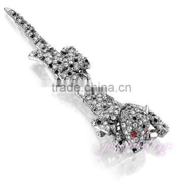 Animal design custom magnetic rhinestone brooch