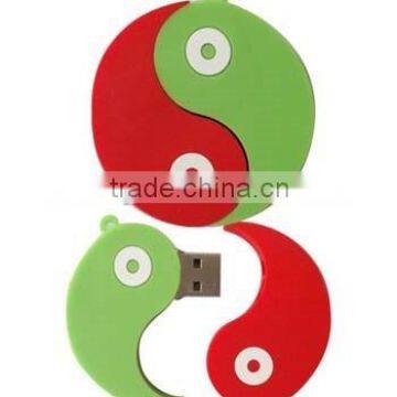 round shape usb flash disk pvc usb flash drive usb 4gb