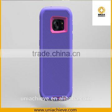 Case for Samsung S6 edge/S7 edge Armor Hybrid Robot phone case with Full body covered purple