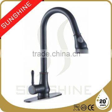 SSTHD5012 Brass Body Deck Mounted Black Kitchen Faucet