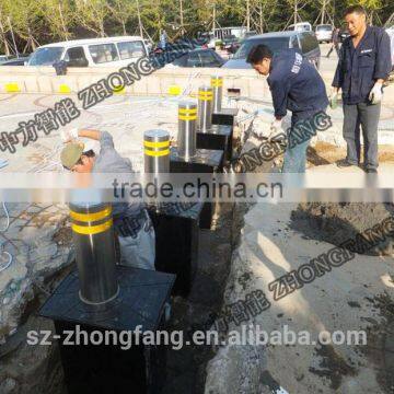 304 stainless steel for parking lot,Full automatic rising bollards used hydraulic oil with