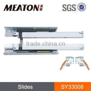 Special design solf and self closing telescopic drawer slides