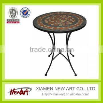 Various New Design Metal Mosaic Table Plenty Colors of Garden Mosaic Metal Furniture photo-4