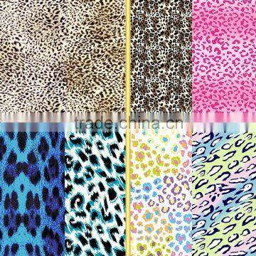 Colorful leopard design printing swimwear fabric /Printed nylon spandex fabric for underwear