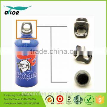 Good price best quality aluminum blue water bottle with a fish logo