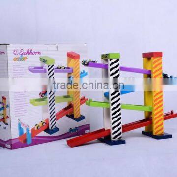 Promotional Discounts Toys Car OEM Colorful Ramp Racer Educational Wooden Sliding Car for Kids EZ5133 photo-4