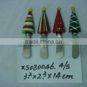 Polyresin christmas tree w/spreader(Christmas item,dinner ware,handicraft)