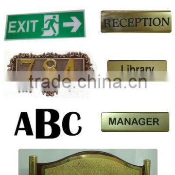 high quality acrylic door plate or acrylic door sign plate customized