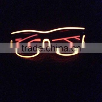 strong brightness el wire sunglasses ice blue lime green red led glasses with running light for Christmas party decoration