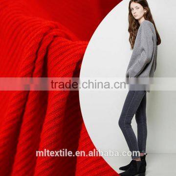 1*1 2*2 Rib knit fabric elastane fabric With Spandex