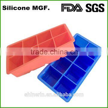 Ice cube tray 8 Cavity Ice Cube Molds 100% Silicone & BPA free