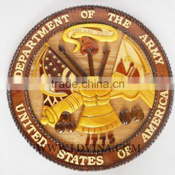 U.S DEPARTMENT OF THE ARMY WOODEN PLAQUE