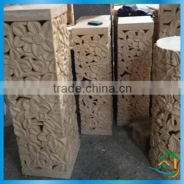 Artificial stone golden pillars