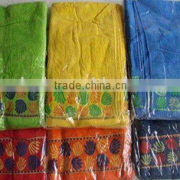 cotton jacquard velour beach towel