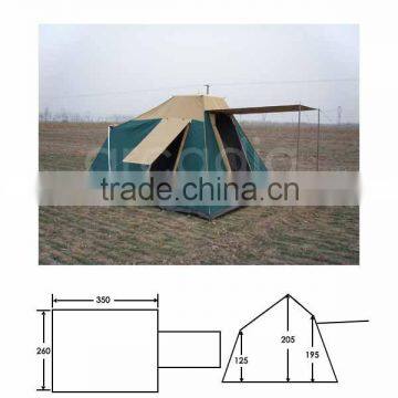 outdoor easy use polyester cotton canvas family tent