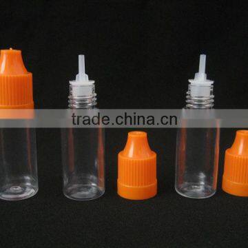 10ml clear long thin tip PET dropper bottle