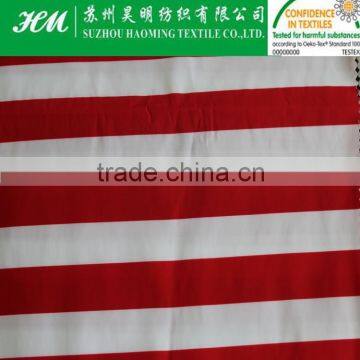 75D imitation fake memory fabric with stripe printing