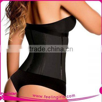 Plus size black steel boning underbust latex corset waist training factory price