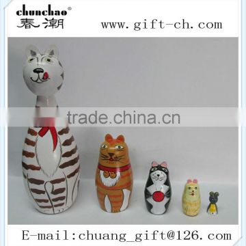 wooden russion nesting doll with 5 pcs