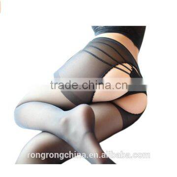 Open Crotch Sheer Stocking Transparent Pantyhose Sexy Silk Socks