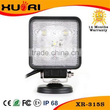 Square China manufacturer mini car lamp15W led front head bumper light for 4x4 off road car lights led