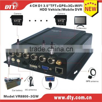 2015 top sale 4 ch free server software 3g gps tracker vehicle dvr with high quality ,VR8800-3GW