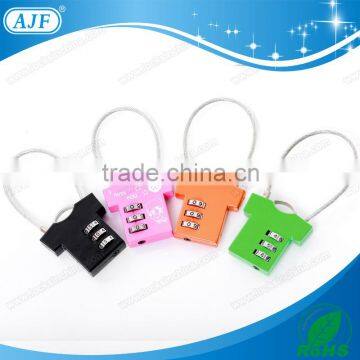New 2014 hot sale 3 digital reset suitcase Cable combination lock