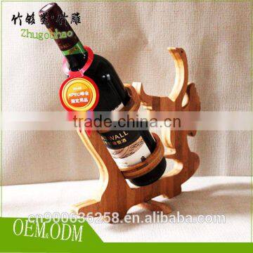 Wholesale Bamboo Made Single Bottle Beer Rack