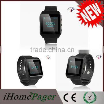 Modern electronic restaurant watch wrist pager for waiters