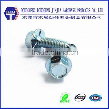 metric machine hexagon flange head drilling screws with tapping thread