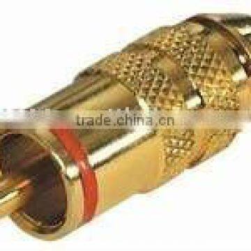gold RCA plug