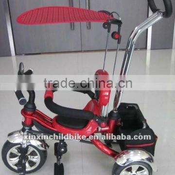 Children tricycle,Foot,Awning,Guardrail can turn up&down