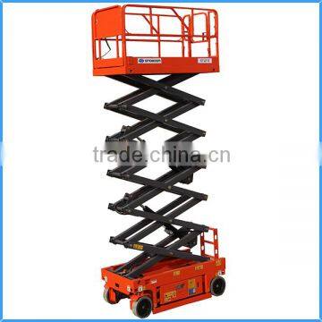 Hydraulic operation self propelled scissor lift table