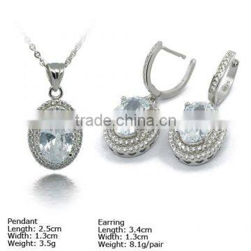 [SZH-1210] 925 Silver Jewelry Set With CZ Stones, Micro Pave Setting, Wedding Jewelry Sets. photo-6