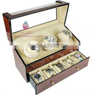 high glossy lacquer typical LED watch winder case