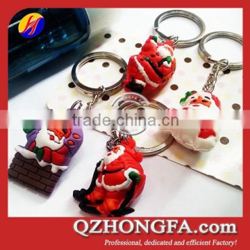 Promotion gifts 3d Soft PVC Keychain Chrismas Keyring