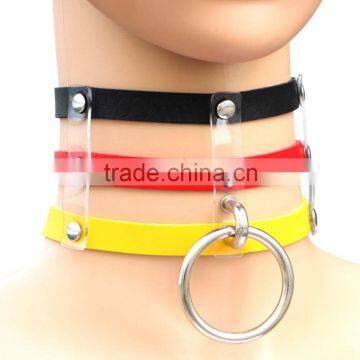 2016 Brazil Olympic Game National Flags Punk Goth Rivets Choker Handmade Three Row Necklace Leather Choker Collar Necklace