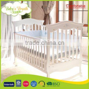 WBC-40B comfortable solid wood baby swinging cots, swing baby bed with wheels                        
                                                Quality Choice