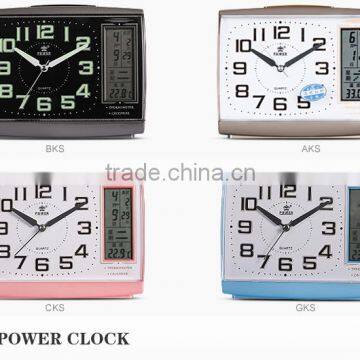 Sweep Second Hand alarm clock with LCD & Light Snooze and Beep Alarm clock