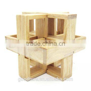 2015 Hot Sale Wooden IQ Intelligent Puzzle Magic Puzzle Kongming Lock Brain Teaser Model Number GAD1085 photo-2